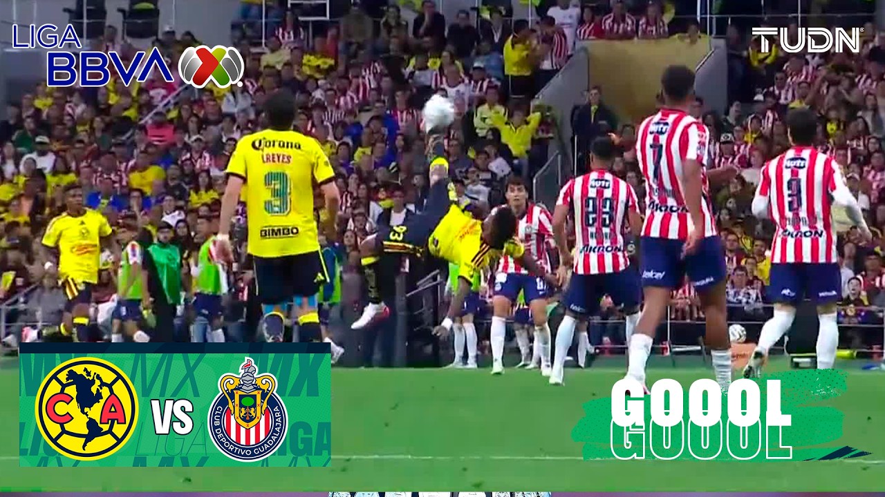 ¡GOLAZO DE CHILENA! | América 1-2 Chivas | Liga MX - Jornada 9 Apertura 2026 | TUDN