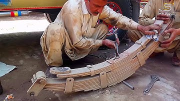 Mini Bus Leaf Spring Restoration | Fixing Broken Old leaf Spring Suspension System