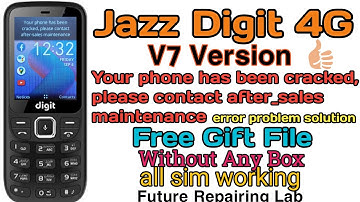 jaz Digit 4G Your phone has been cracked,please contact after-sales maintenance error solution