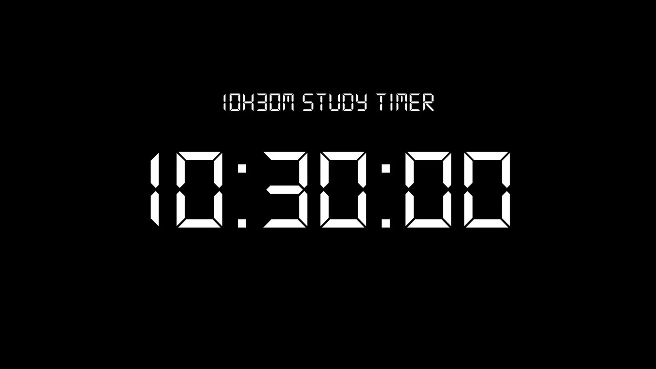 10 Hour 30 Min Study Timer | No Music | LCD Countdown | Deep Focus ...