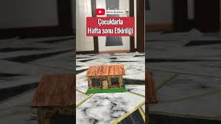 Karton Maket Ev Yapımı | Hafta Sonu Etkinliği - DIY Cardboard House | Weekend Craft Activity #short