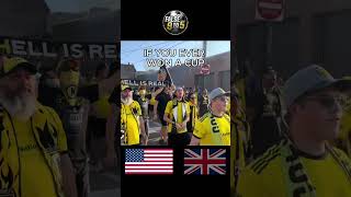 US VS UK FOOTBALL FANS 3 😂😂😂 #football #soccer #uk #us #fans