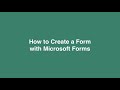 How to Create a Form with Microsoft Forms Mp3 Song