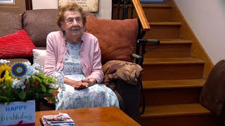 Iowa woman celebrates 105th birthday; says toast and coffee part of her routine