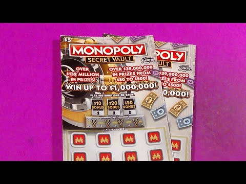 Florida lottery monopoly secret vault scratch off ticket win #scratchers #scratchofftickets #fun ￼