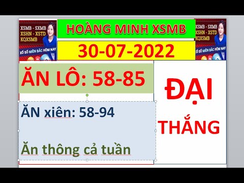 Video SOI CẦU HOÀNG MINH XSMB CHỐT SỐ NGÀY 30/07/2022,SOI... - youtube