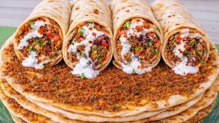 Better Than Shawarma! Turkish Lahmacun Wraps 🌯🍋 بهترین ساندویچِ رمضان: لحماجون تُرکی