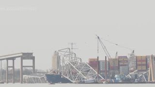 Crews remove containers from Key bridge ship crash