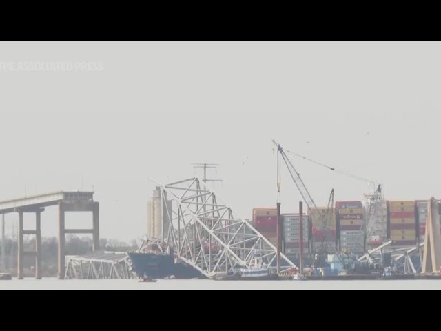 Crews Remove Containers From Key Bridge Ship Crash