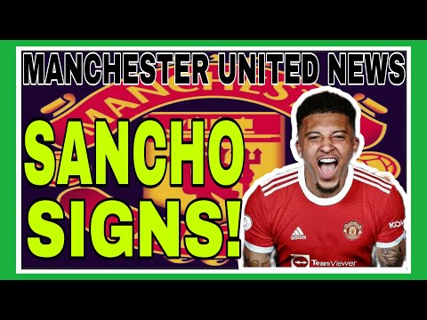 Official Sancho Signs For Manchester United Until 2026 Manchester United Transfer News 