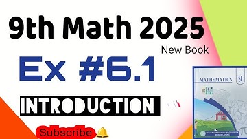9Th Class Math New Book 2025 Exercise 6.1 Introduction || PCTB || Trigonometry