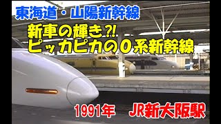 1991年【新車の輝き０系新幹線】ピッカピカ　ひかり編成、こだま編成