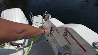 How we use reverse outboard Flushing System on a Jeanneau Leader 12.5