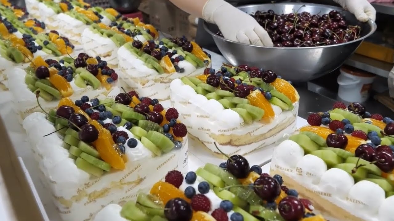Crazy Fruits Ice Cake Making In Factory 🍓