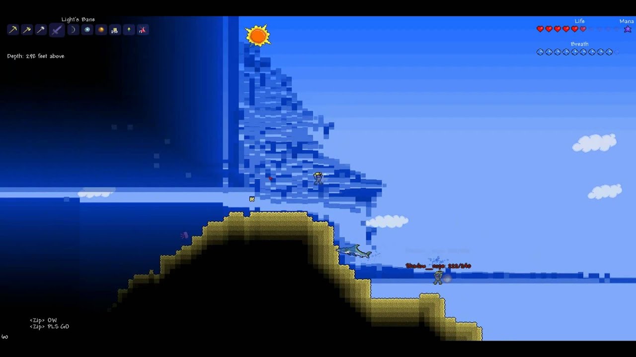 Giant Sand Floodgate in Terraria YouTube