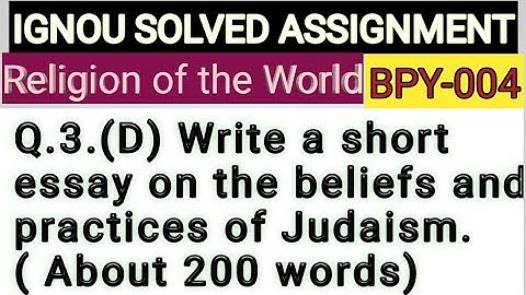 IGNOU SOLVED ASSIGNMENT BPY-004 Q.3(D)