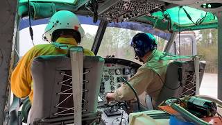 Bell UH1 Forest Fire video helitack