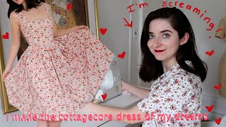 ✨I sewed a Floral Cottagecore dress for April✨