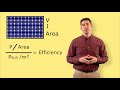 Calculating pv module conversion efficiency  solar energy basics  edx series