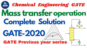 Mass Transfer GATE Previous Year Solution | Chemical Engineering Gate 2020| MTO | Ranjan e Institute