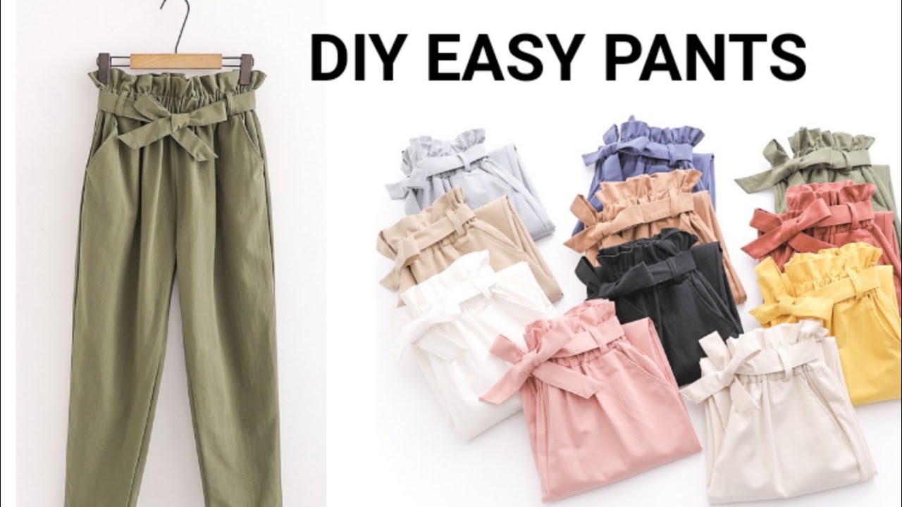 How to Make a Trouser Pants| එක මිම්මයි එක කැපුමයි සැහැල්ලු කලිසමයි| Easy Cut Ladies Pants