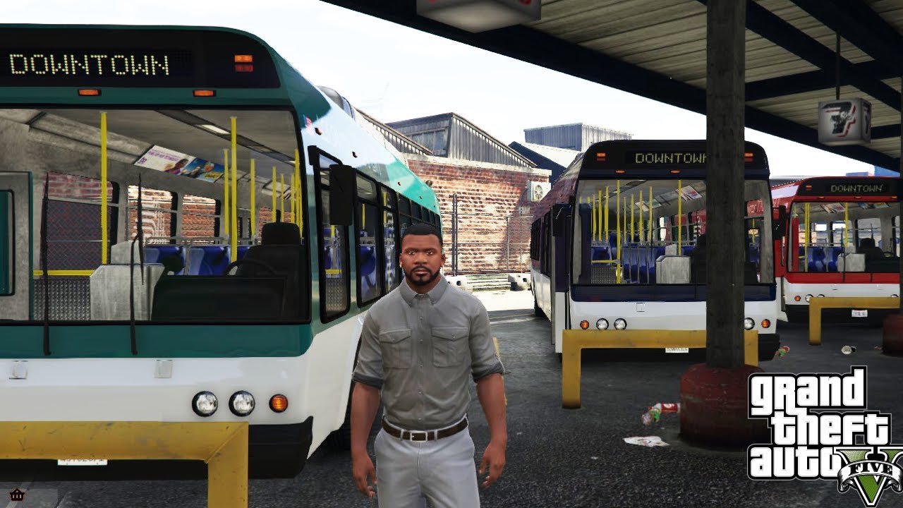 FRANKLİN OTOBÜS ŞÖFÖRÜ OLDU POLİS BİNDİ - GTA 5 MODS #1