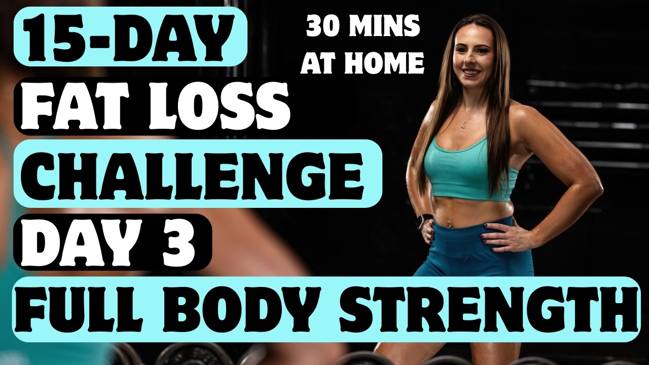 DAY 3 - 30 MINS FULL BODY STRENGTH WORKOUT WITH WEIGHTS - YouTube