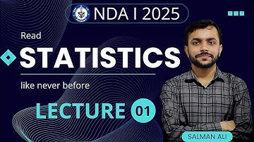 Statistics (Lecture 01) | NDA Maths | NDA I 2025