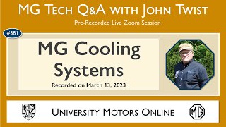 381 MG Tech | Q & A on MG Cooling Systems