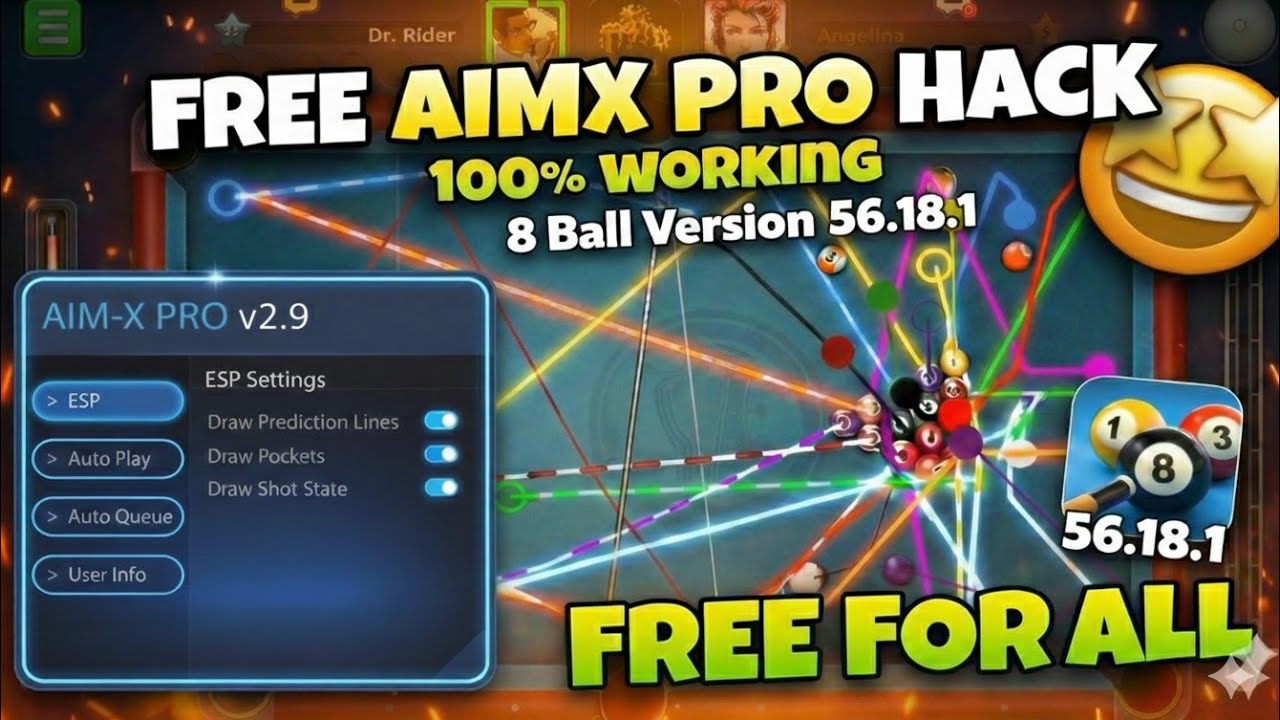 🔥New Free Aimx Pro Auto Play Hack 8 Ball Pool 56.18.1 2026 || Free Key For All