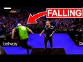 Darts players accidents during pdc matches