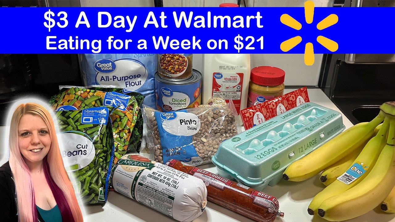 How to Eat for $21 a Week | Walmart Budget Meal Plan | Emergency Grocery Haul