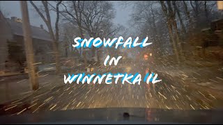 Snowfall in Winnetka IL 4k