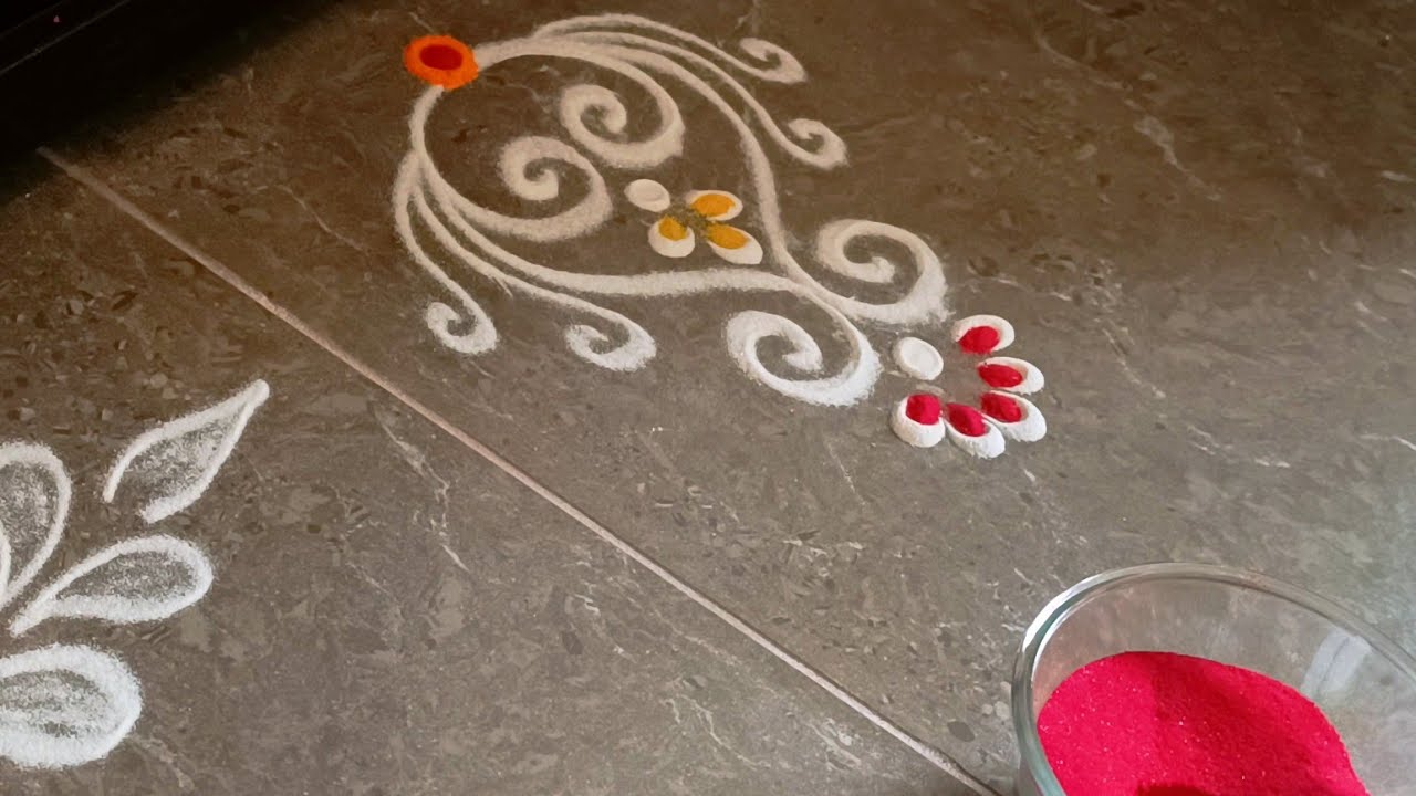 Beautiful border rangoli designs | Friday rangoli | Border muggulu | Festival rangoli | Simple kolam