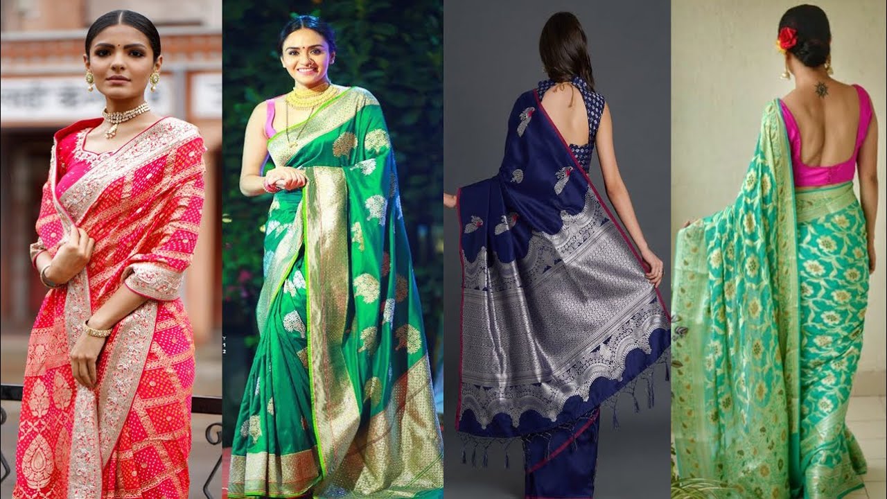 How to stylish Banarasi Silk Sarees, Brocade Saree designs, Latest Banarasi Silk Sarees 2020