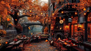Soft Jazz in Autumn Chill Day - Captivating Fall Jazz Music at Riverside Coffee Shop Ambience