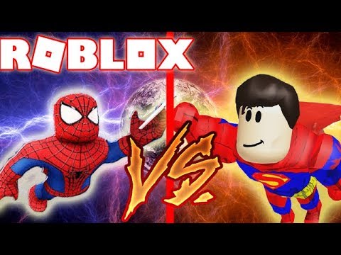 Spiderman Vs Superman In Roblox Roblox Superhero Brawl Youtube - spider man simulator roblox youtube