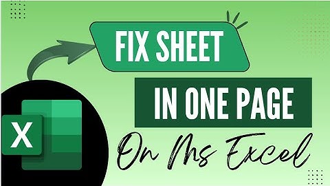 How to Resize Excel Sheet to Fit One Page - Here