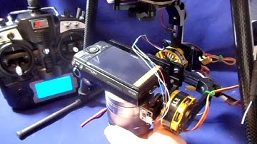 DYS Gimbal with Sony Nex 5 18-55 lens 0 to 90 deg