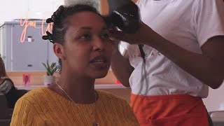 Black woman opens blow dry bar to serve people with all hair textures #ForTheCulture