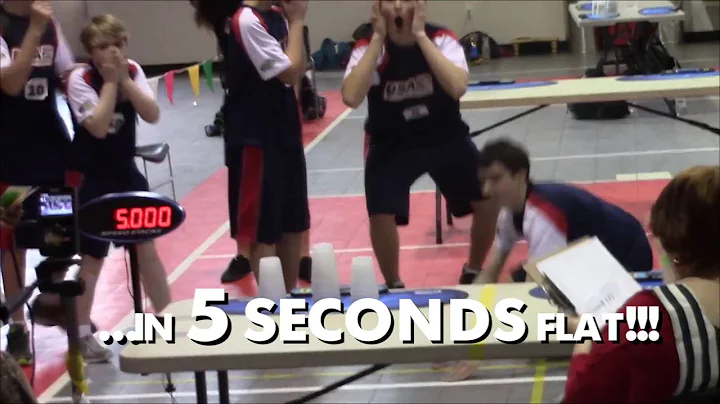 The cup stacking record has been broken