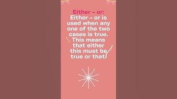 Use Either – or Neither – nor Rule # 5