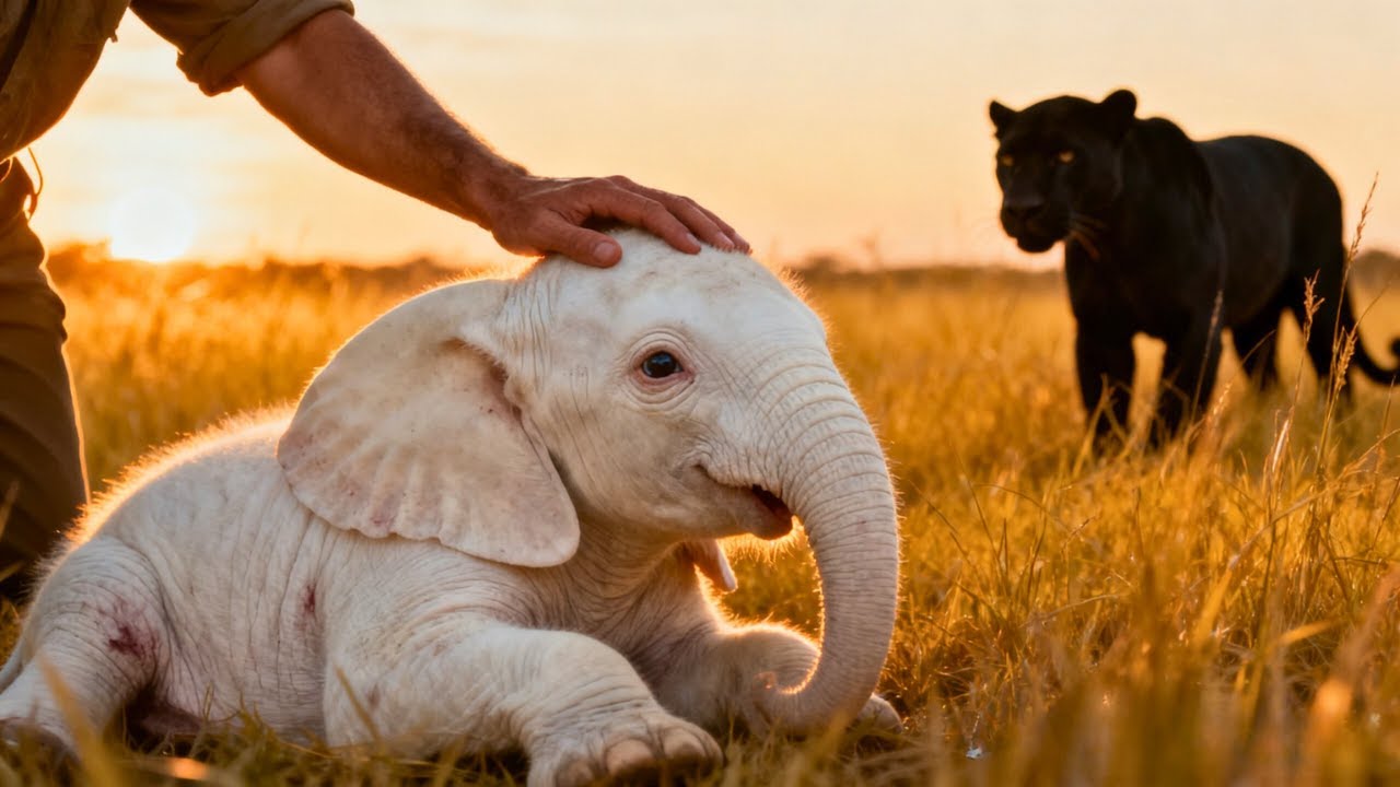 A Man Found an Albino Elephant Dying Alone — What Happened After Will Melt Your Heart