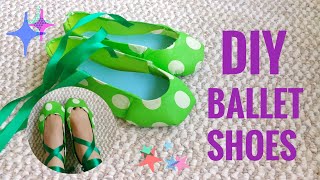 DIY ballet shoes *real* that works! Only using basic materials that you can easily find at home!