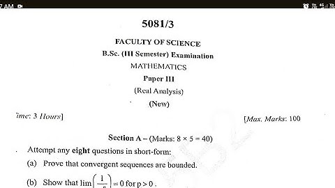kakatiya University (2023) 3rd sem maths previous question paper