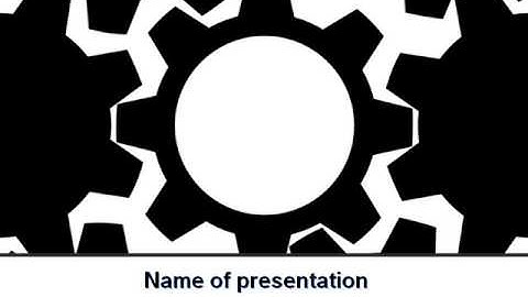 Gear Wheels Mechanism PowerPoint Template by PoweredTemplate.com