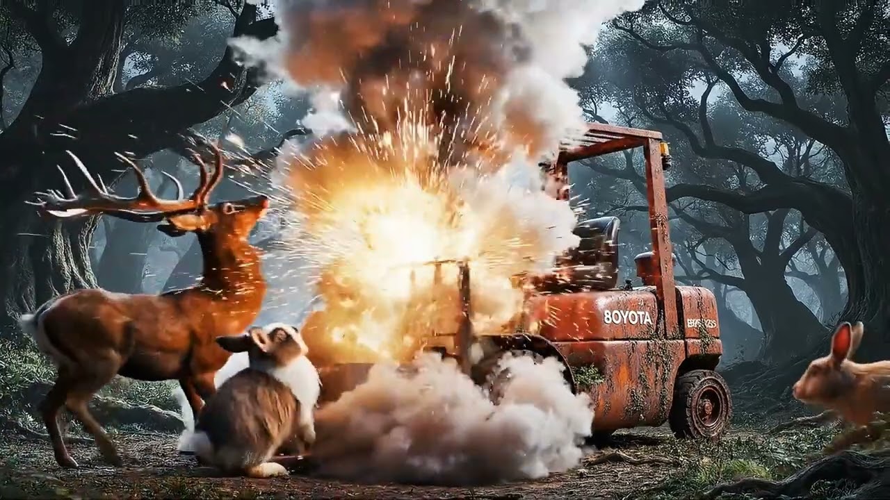 Abandoned Forklift in the Woods