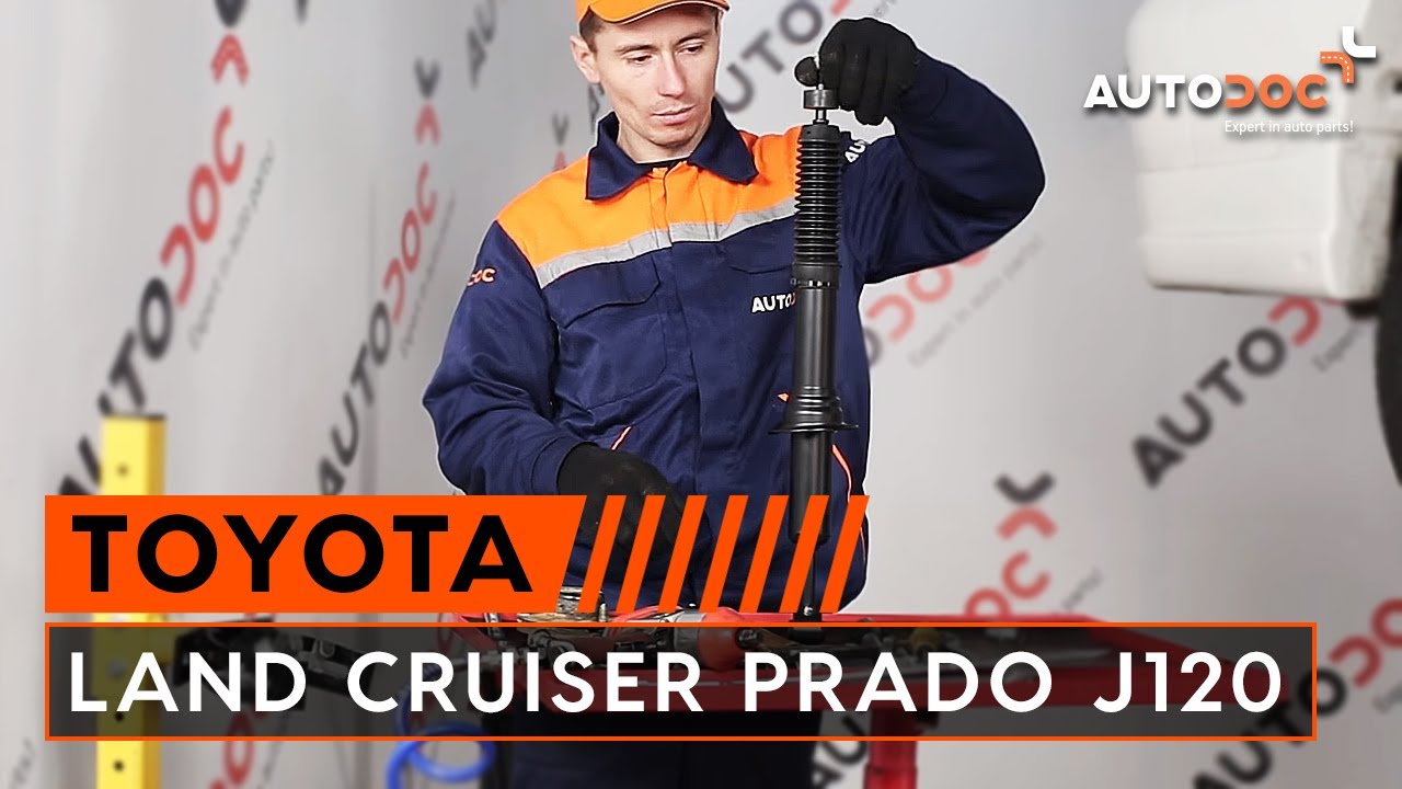 how to change absorber TOYOTA replace front CRUISER LAND to shock absorbers How