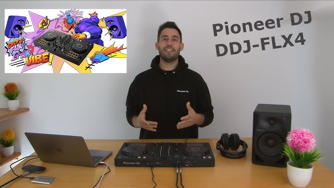 Pioneer DDJ-REV7 - Paquete de controlador de DJ con soporte ajustable para  computadora portátil para DJs, auriculares de monitoreo, cables esenciales