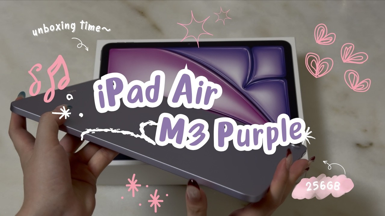 iPad Air 11inch (M3) Unboxing || 256GB Purple - YouTube